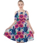 Tropical Flowers Turtles CBDOilPrincess Edf1ea6f-2cc5-4f0b-a5cc-9c146c7d79e4 Cut Out Shoulders Chiffon Dress