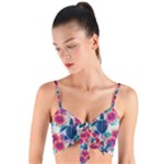 Tropical Flowers Turtles CBDOilPrincess Edf1ea6f-2cc5-4f0b-a5cc-9c146c7d79e4 Woven Tie Front Bralet