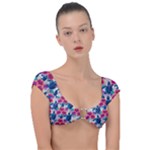 Tropical Flowers Turtles CBDOilPrincess Edf1ea6f-2cc5-4f0b-a5cc-9c146c7d79e4 Cap Sleeve Ring Bikini Top