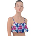 Tropical Flowers Turtles CBDOilPrincess Edf1ea6f-2cc5-4f0b-a5cc-9c146c7d79e4 Frill Bikini Top