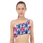 Tropical Flowers Turtles CBDOilPrincess Edf1ea6f-2cc5-4f0b-a5cc-9c146c7d79e4 Spliced Up Bikini Top 