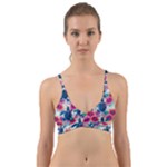 Tropical Flowers Turtles CBDOilPrincess Edf1ea6f-2cc5-4f0b-a5cc-9c146c7d79e4 Wrap Around Bikini Top