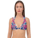 Tropical Flowers Turtles CBDOilPrincess Edf1ea6f-2cc5-4f0b-a5cc-9c146c7d79e4 Double Strap Halter Bikini Top