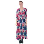 Tropical Flowers Turtles CBDOilPrincess Edf1ea6f-2cc5-4f0b-a5cc-9c146c7d79e4 Button Up Maxi Dress