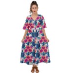 Tropical Flowers Turtles CBDOilPrincess Edf1ea6f-2cc5-4f0b-a5cc-9c146c7d79e4 Kimono Sleeve Boho Dress