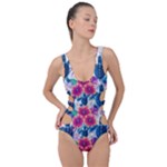 Tropical Flowers Turtles CBDOilPrincess Edf1ea6f-2cc5-4f0b-a5cc-9c146c7d79e4 Side Cut Out Swimsuit