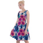 Tropical Flowers Turtles CBDOilPrincess Edf1ea6f-2cc5-4f0b-a5cc-9c146c7d79e4 Knee Length Skater Dress