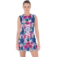 Lace Up Front Bodycon Dress 