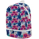 Tropical Flowers Turtles CBDOilPrincess Edf1ea6f-2cc5-4f0b-a5cc-9c146c7d79e4 Zip Bottom Backpack