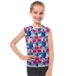 Tropical Flowers Turtles CBDOilPrincess Edf1ea6f-2cc5-4f0b-a5cc-9c146c7d79e4 Kids  Mesh Tank Top