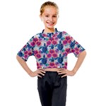 Tropical Flowers Turtles CBDOilPrincess Edf1ea6f-2cc5-4f0b-a5cc-9c146c7d79e4 Kids Mock Neck Tee
