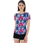 Tropical Flowers Turtles CBDOilPrincess Edf1ea6f-2cc5-4f0b-a5cc-9c146c7d79e4 Back Cut Out Sport Tee