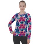 Tropical Flowers Turtles CBDOilPrincess Edf1ea6f-2cc5-4f0b-a5cc-9c146c7d79e4 Women s Pique Long Sleeve Tee