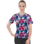 Tropical Flowers Turtles CBDOilPrincess Edf1ea6f-2cc5-4f0b-a5cc-9c146c7d79e4 Women s Sport Raglan Tee