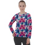 Tropical Flowers Turtles CBDOilPrincess Edf1ea6f-2cc5-4f0b-a5cc-9c146c7d79e4 Women s Long Sleeve Raglan Tee