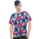 Tropical Flowers Turtles CBDOilPrincess Edf1ea6f-2cc5-4f0b-a5cc-9c146c7d79e4 Men s Sport Top