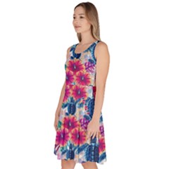 Knee Length Skater Dress With Pockets 