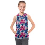 Tropical Flowers Turtles CBDOilPrincess Edf1ea6f-2cc5-4f0b-a5cc-9c146c7d79e4 Kids  Sleeveless Hoodie