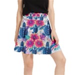 Tropical Flowers Turtles CBDOilPrincess Edf1ea6f-2cc5-4f0b-a5cc-9c146c7d79e4 Waistband Skirt