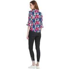 Loose Horn Sleeve Chiffon Blouse 