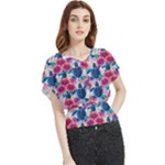 Tropical Flowers Turtles CBDOilPrincess Edf1ea6f-2cc5-4f0b-a5cc-9c146c7d79e4 Butterfly Chiffon Blouse