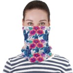 Tropical Flowers Turtles CBDOilPrincess Edf1ea6f-2cc5-4f0b-a5cc-9c146c7d79e4 Face Seamless Bandana (Adult)