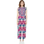 Tropical Flowers Turtles CBDOilPrincess Edf1ea6f-2cc5-4f0b-a5cc-9c146c7d79e4 Women s Frill Top Jumpsuit