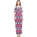 Tropical Flowers Turtles CBDOilPrincess Edf1ea6f-2cc5-4f0b-a5cc-9c146c7d79e4 Draped Sleeveless Chiffon Jumpsuit
