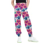 Tropical Flowers Turtles CBDOilPrincess Edf1ea6f-2cc5-4f0b-a5cc-9c146c7d79e4 Kids  Elastic Waist Pants