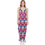 Tropical Flowers Turtles CBDOilPrincess Edf1ea6f-2cc5-4f0b-a5cc-9c146c7d79e4 Sleeveless Tie Ankle Jumpsuit