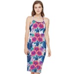 Tropical Flowers Turtles CBDOilPrincess Edf1ea6f-2cc5-4f0b-a5cc-9c146c7d79e4 Bodycon Cross Back Summer Dress