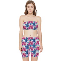 Stretch Shorts and Tube Top Set 