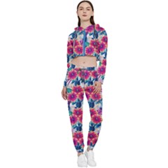 Cropped Zip Up Lounge Set 