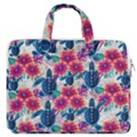 Tropical Flowers Turtles CBDOilPrincess Edf1ea6f-2cc5-4f0b-a5cc-9c146c7d79e4 MacBook Pro Double Pocket Laptop Bag (Large)