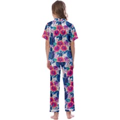 Kids  Satin Short Sleeve Pajamas Set 