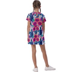 Kids  Asymmetric Collar Dress 