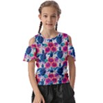 Tropical Flowers Turtles CBDOilPrincess Edf1ea6f-2cc5-4f0b-a5cc-9c146c7d79e4 Kids  Butterfly Cutout Tee