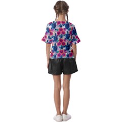 Kids  V-Neck Horn Sleeve Blouse 