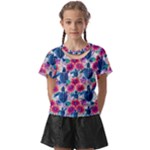 Tropical Flowers Turtles CBDOilPrincess Edf1ea6f-2cc5-4f0b-a5cc-9c146c7d79e4 Kids  Front Cut Tee