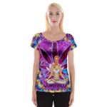 Psychedelic Meditation  CBDOilPrincess  71bfb2da-e92a-4d84-8ee3-468fa9cd04c2 Cap Sleeve Top