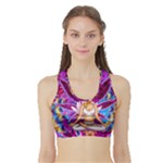 Psychedelic Meditation  CBDOilPrincess  71bfb2da-e92a-4d84-8ee3-468fa9cd04c2 Sports Bra with Border