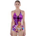 Psychedelic Meditation  CBDOilPrincess  71bfb2da-e92a-4d84-8ee3-468fa9cd04c2 Cut-Out One Piece Swimsuit