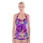Psychedelic Meditation  CBDOilPrincess  71bfb2da-e92a-4d84-8ee3-468fa9cd04c2 Boyleg Halter Swimsuit 