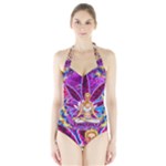 Psychedelic Meditation  CBDOilPrincess  71bfb2da-e92a-4d84-8ee3-468fa9cd04c2 Halter Swimsuit