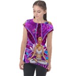 Psychedelic Meditation  CBDOilPrincess  71bfb2da-e92a-4d84-8ee3-468fa9cd04c2 Cap Sleeve High Low Top