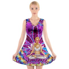 V-Neck Sleeveless Dress 