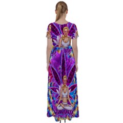 High Waist Short Sleeve Maxi Dress 