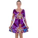Psychedelic Meditation  CBDOilPrincess  71bfb2da-e92a-4d84-8ee3-468fa9cd04c2 Quarter Sleeve Skater Dress