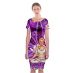 Psychedelic Meditation  CBDOilPrincess  71bfb2da-e92a-4d84-8ee3-468fa9cd04c2 Classic Short Sleeve Midi Dress