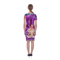 Classic Short Sleeve Midi Dress Back Classic Short Sleeve Midi Dress Back